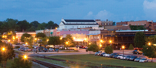 Photo of historic Downtown Opelika.