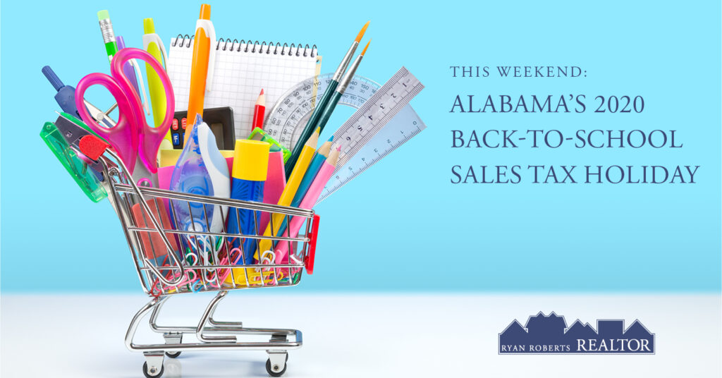 Alabama's 2020 Back-to-School Sales Tax Holiday