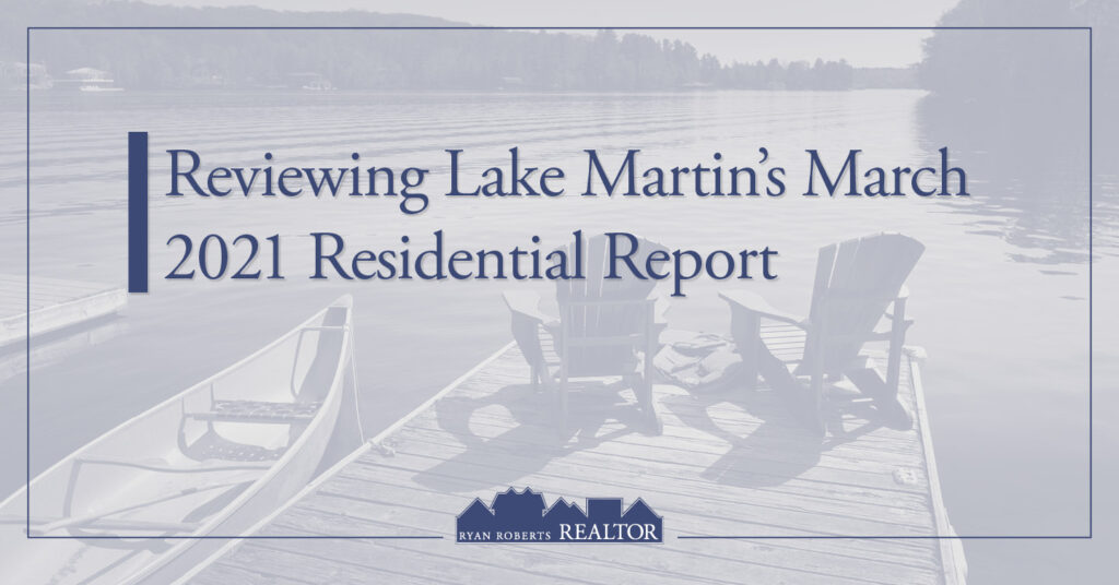 Lake Martin's March 2021 Residential Report