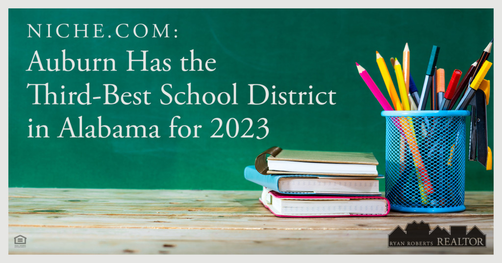 Auburn has the third-best school district in Alabama for 2023