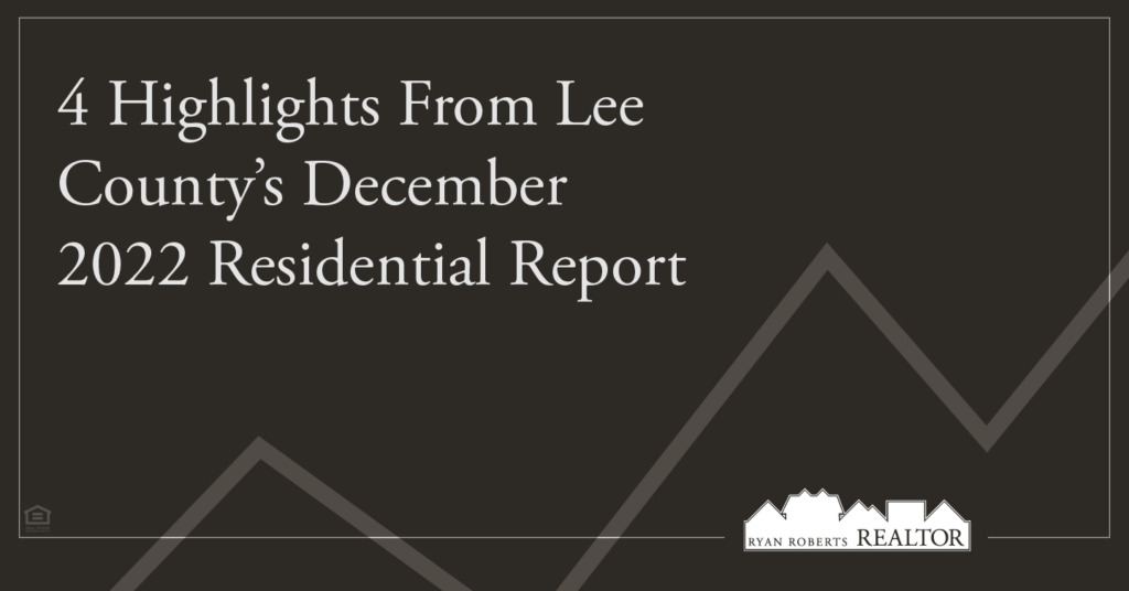 highlights from Lee County’s December 2022 Residential Report