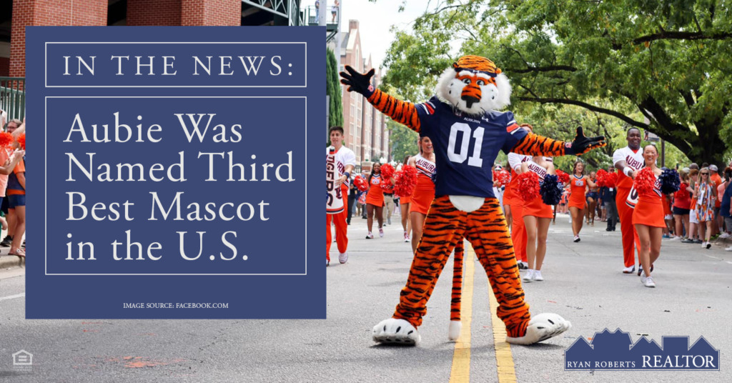 Aubie was named third best mascot in the U.S.