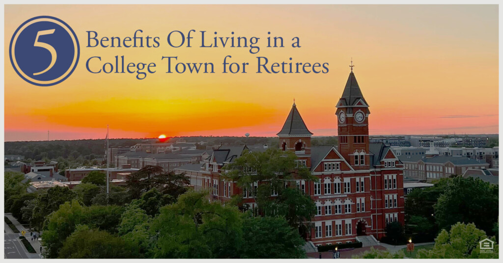 benefits of living in a college town for retirees