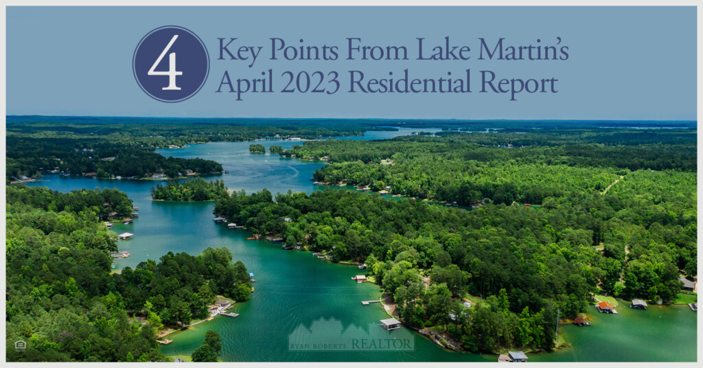 key points from Lake Martin's April 2023 Residential Report