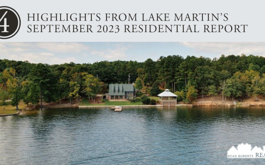 highlights from Lake Martin's September 2023 Residential Report