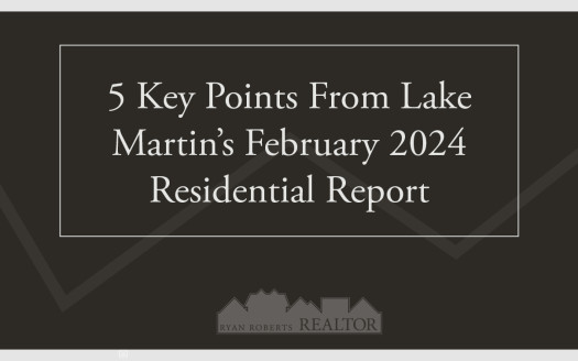 key points from Lake Martin’s February 2024 Residential Report