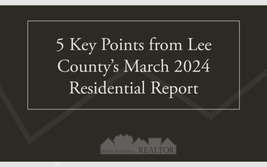 key points from Lee County's March 2024 Residential Report