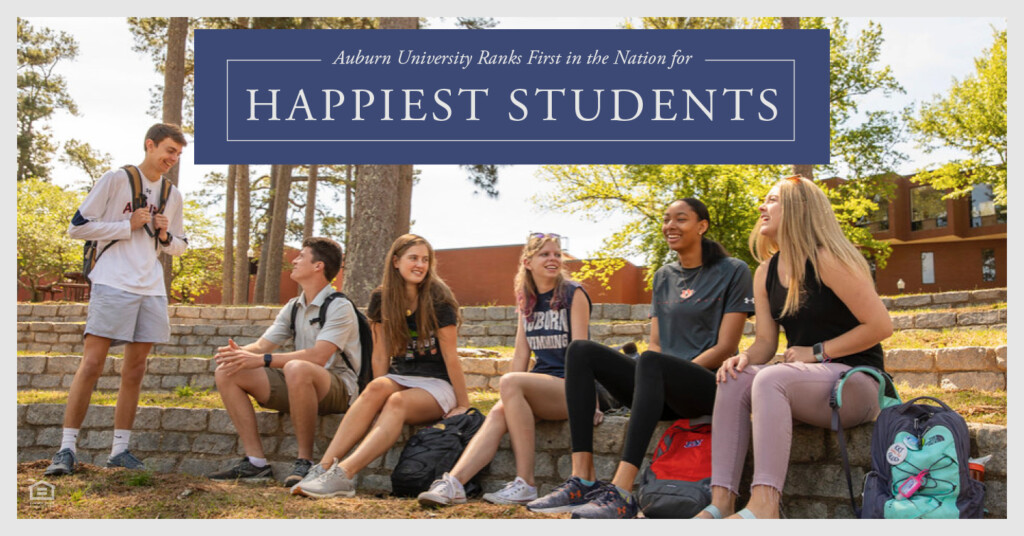 Auburn University ranks first in the nation for happiest students