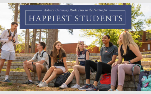 Auburn University ranks first in the nation for happiest students